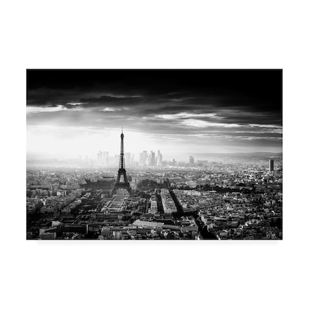 Jaco Marx 'Paris Eiffel In The Dark' Canvas Art,16x24